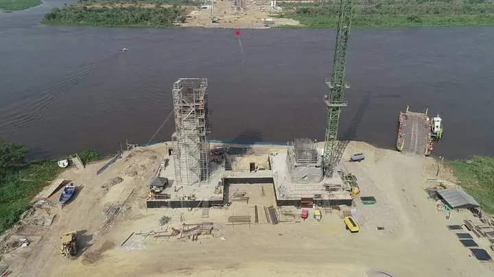 Construcción del puente del Corredor Bioceánico en Carmelo Peralta.