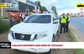 La camioneta que fue sustraida del estacionamiento de un edificio del barrio Las Mercedes y que fue recuperada en Mariano Roque Alonso-