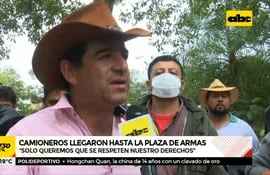 Camioneros: "sin nuestra ley, no nos vamos de Asunción"