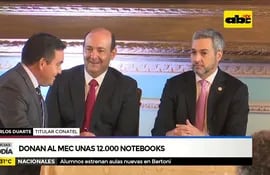 Donación de unas 12.000 notebooks al MEC.