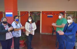 Momento de la habilitación del pabellón refaccionado en la Escuela Virgilio Barrios de Villarrica.