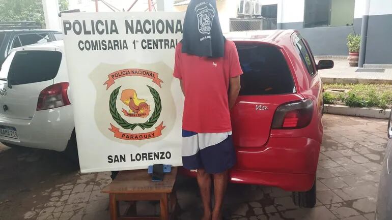 Este joven de 23 años fue aprehendido en San Lorenzo, como presunto autor del robo de un celular.