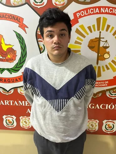 Alex Junior Mereles Ortigoza, detenido.