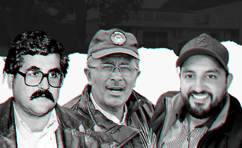 Santiago Leguizamón, Pablo Medina y Humberto Coronel, tres de los 20 periodistas asesinados en Paraguay.