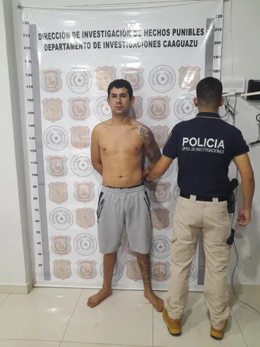 Leonardo Mareco, miembro del PCC condenado por asalto fue recapturado hoy en Juan Manuel Frutos, departamento de Caaguazú.