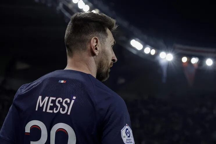 El argentino Lionel Messi en el último partido con el Paris Saint Germain en el estadio Parque de los Príncipes, en París.