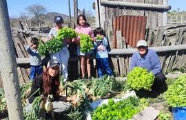 Productos agrícolas obtenidas en la pequeña finca de Don Gregorio Torrez, destacándose la producción de cebollas.
