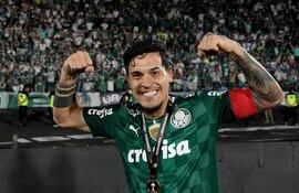 Gustavo Gómez ganó el sábado con Palmeiras la Copa Libertadores de América ante el Flamengo