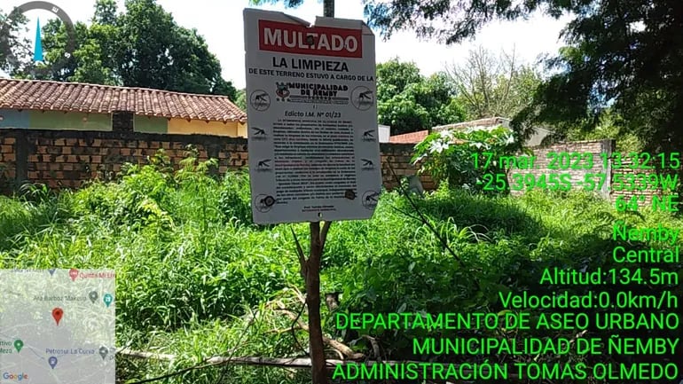 Unos 200 terrenos ya recibieron este tipo de notificaciones de multas en la ciudad de Ñemby.