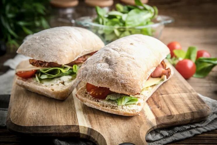 Pan ciabatta, ideal para sándwiches.