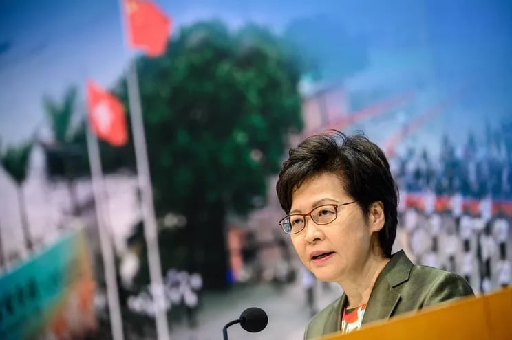 Carrie Lam, jefa del Ejecutivo de Hong Kong.