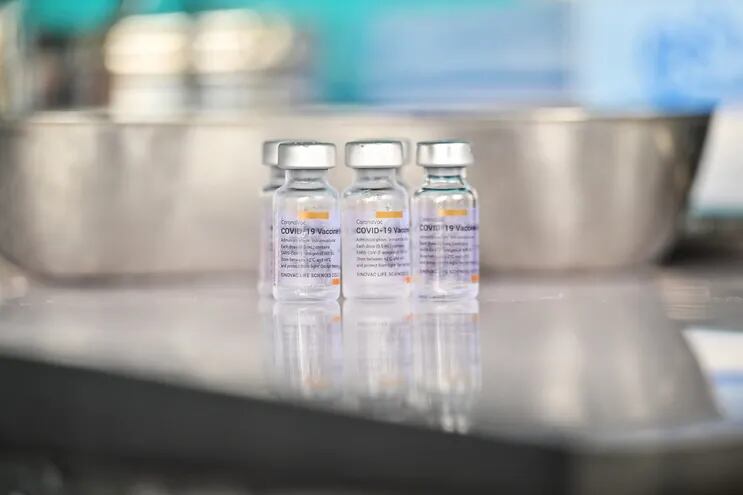 Vacunas chinas CoronaVac producidas por el laboratorio Sinovac.