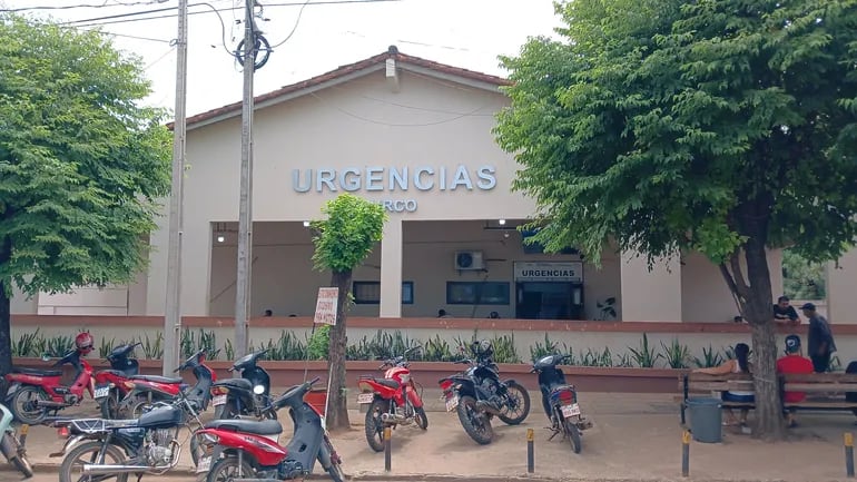 Zona de urgencias del Hospital Regional de Coronel Oviedo.