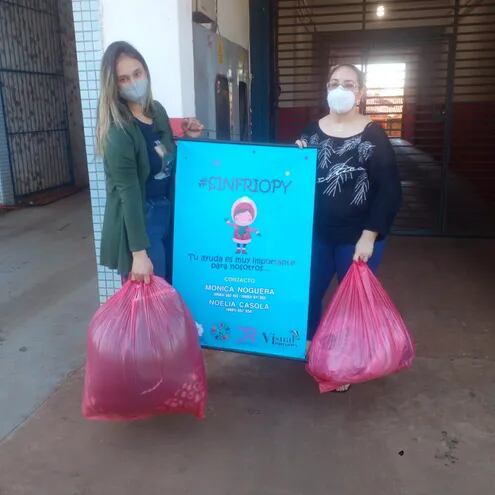 Mónica Noguera y Luana Villalba encaran una campaña solidaria para poder asistir a las familias de escasos recursos en este invierno.