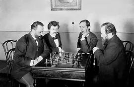 San Petersburgo 1895-1896 Chigorin, Em. Lasker, Pillsbury y Steinitz.