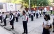 Colegio Ángel Muzzolón, de Fuerte Olimpo, el primer día de clases presenciales el 2 de marzo, luego de un año de encierro. El ministro Brunetti dijo que quiere un “ejército” de  alumnos educadores.