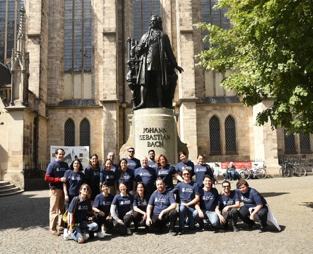 El Bach Collegium de Asunción en una fotografía de cuando pasaron por el BachFest de Leipzig.