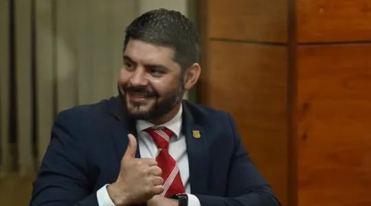 Oscar "Nenecho" Rodriguez, intendente de Asunción blanqueado hoy por los concejales.