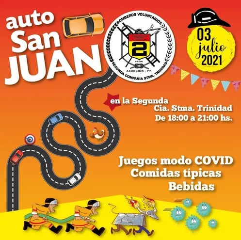 San Juan organizado por los Bomberos de Trinidad.