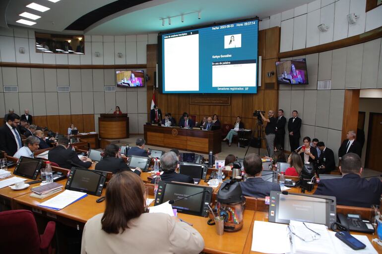 Sesión del Senado. Foto Prensa Senado.