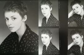 La actriz francesa Emanuelle Debever fotografiada en 1986 por John Frost