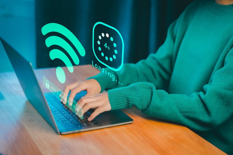 Concepto de WiFi lento.