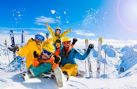 Familia en los Alpes.