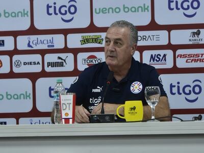 Gustavo Alfaro, entrenador de la selección de Paraguay, en la conferencia previa al partido frente a Chile por la fecha 13 de las Eliminatorias Sudamericanas 2026.