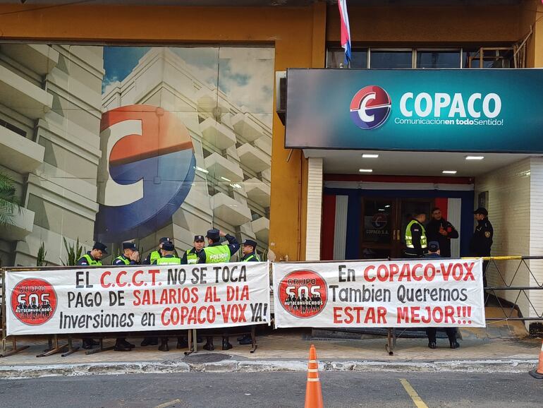 El reclamo de los funcionarios de Copaco.