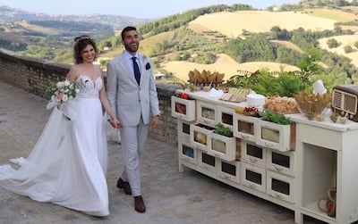 Belén y Federico se casaron en Italia.