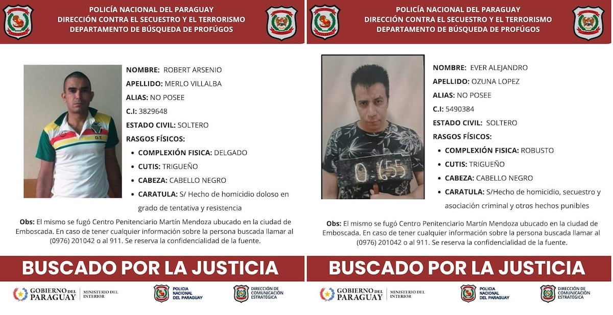 Video: así fue la fuga de dos presos en la cárcel de máxima seguridad de Emboscada