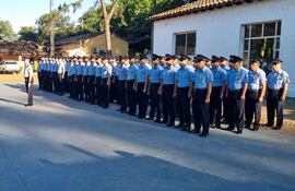 Realizan acto de conmemoracion postumo al sargento ayudante, Jose Merlo Sarabia, en el colegio de Policias de la capital de Misiones.