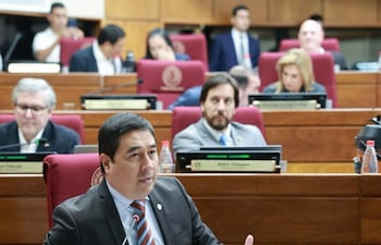 Eduardo Nakayama (independiente) en la sala de sesiones del Senado.