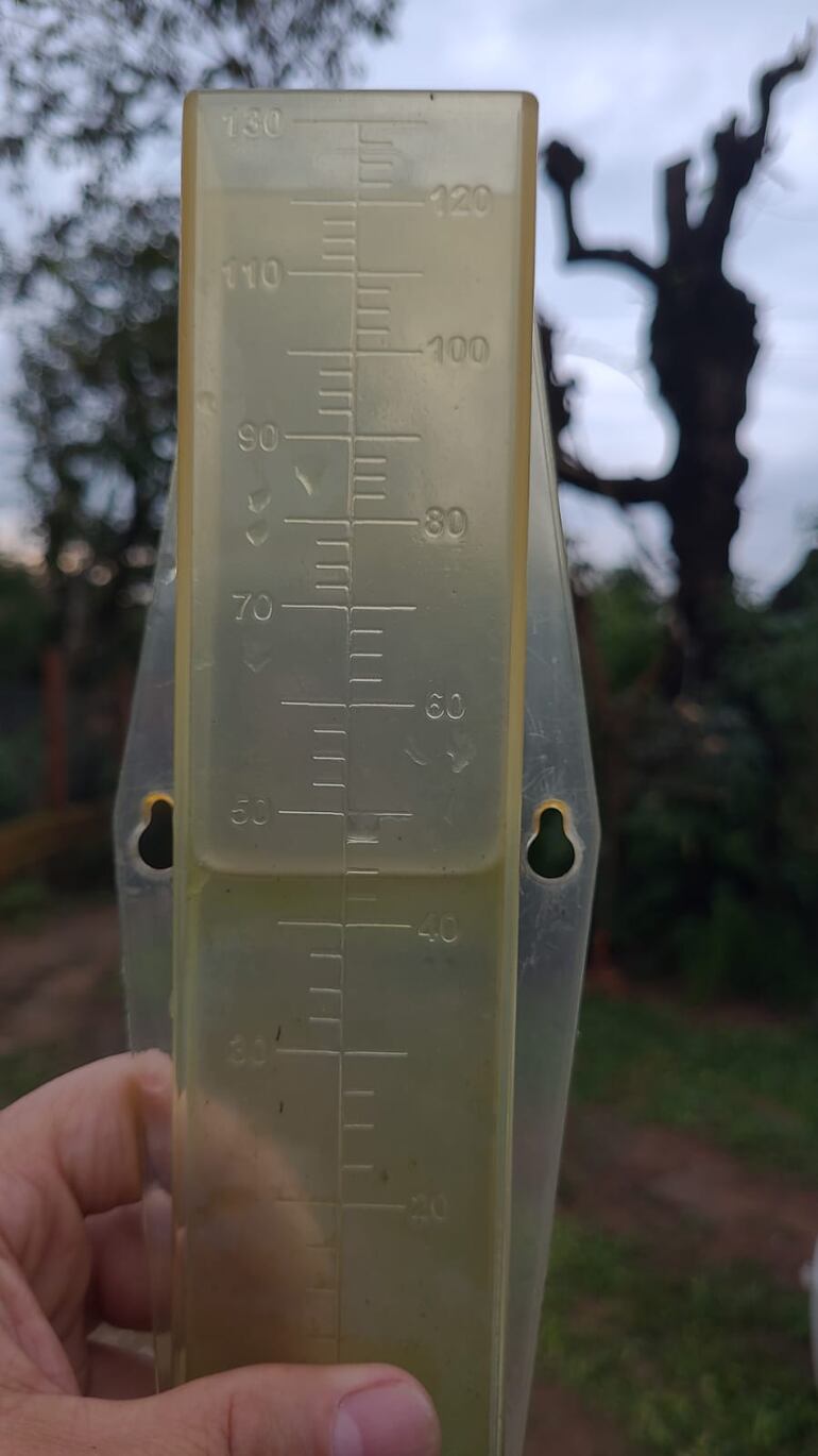 El registro de lluvia en San Juan Nepomuceno.
