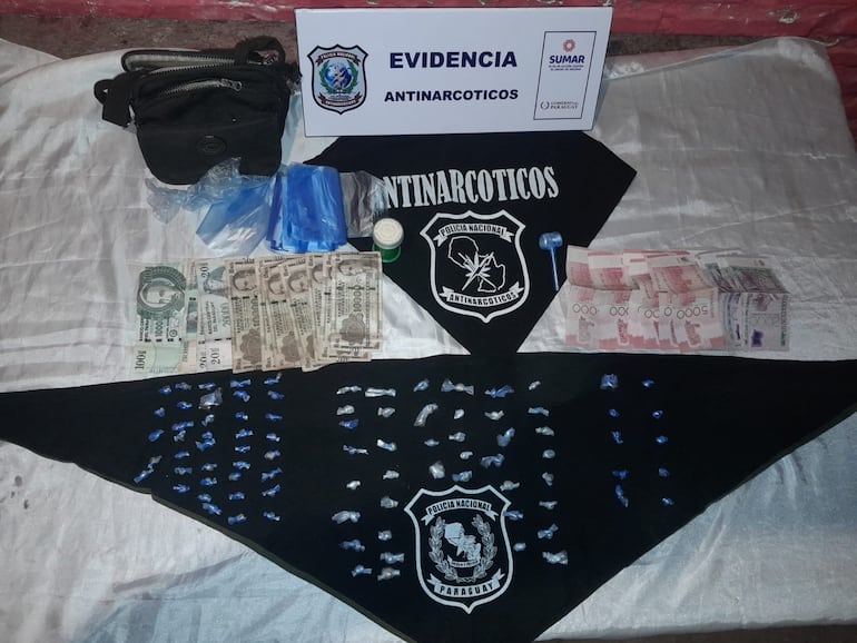 Los elementos encontrados en la propiedad allanada, también fueron remitidos al Ministerio Público.