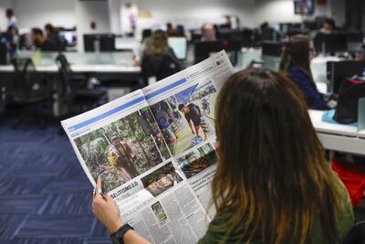 La prensa escrita es consumida por menos del 14% de los menores de 30 años. EFE/ André Coelho
