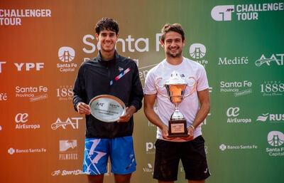 Dani Vallejo (izq.), vicecampéon en Challenger de Santa Fe.
