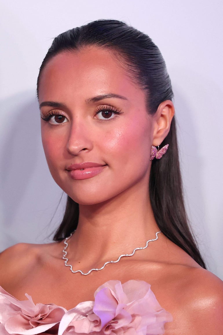 ¡Bella! La modelo e influencer francesa Alexandra Saint Mleux, flamante esposa de Charles Leclerc. (Valery HACHE / AFP)