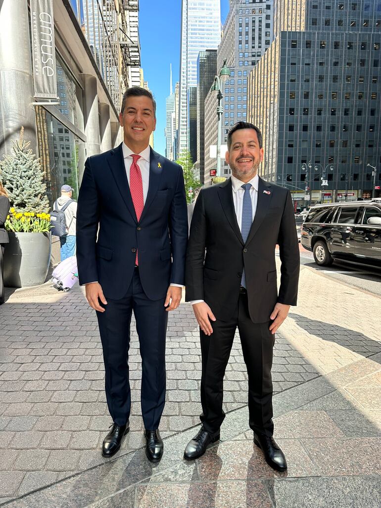 Santiago Peña y Raúl Latorre en Nueva York.