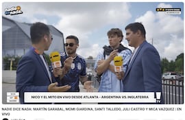 El "crossover" del año: Dani Chung, Nico Occhiato, Marcos Giles y Ariel Marecos en Atlanta.