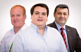Collage de fotos de los gobernadores Cesarito Sosa (c), Freddy Tadeo D’Ecclesiis (d) y Francisco Pereira (i).