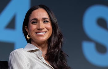 “¡Estamos nominados a un Emmy en la categoría de Mejor Serie de Estilo de Vida!“, anunció feliz Meghan Markle. (SUZANNE CORDEIRO / AFP)