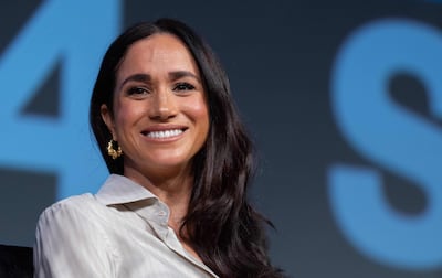 “¡Estamos nominados a un Emmy en la categoría de Mejor Serie de Estilo de Vida!“, anunció feliz Meghan Markle. (SUZANNE CORDEIRO / AFP)