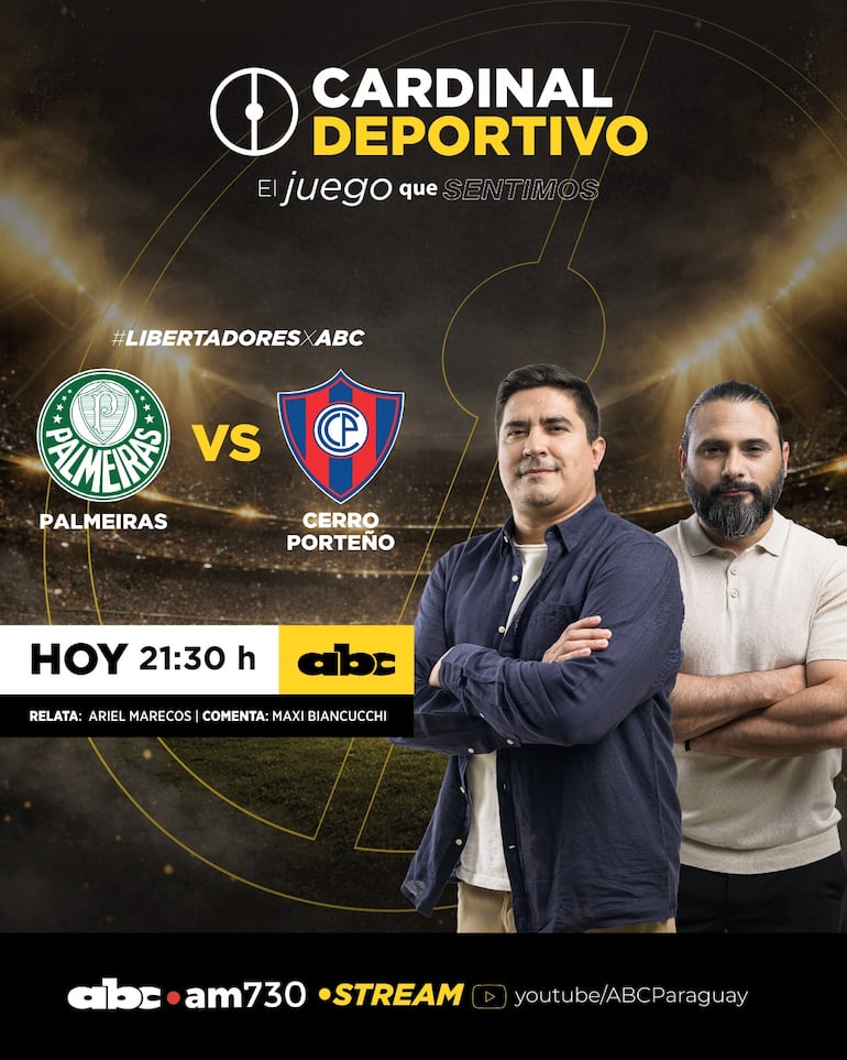 La trasmisión del partido lo podrás seguir en vivo a través de ABC por la 730 am y en el streaming, por ABC TV Paraguay en YouTube.