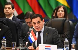 El canciller Rubén Ramírez Lezcano en la Cumbre del Mercosur celebrada en Asunción.