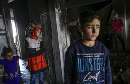 Clínica de la ONU destruida por un ataque aéreo israelí en el campo de refugiados de Jabalia, en el norte de la Franja de Gaza.
