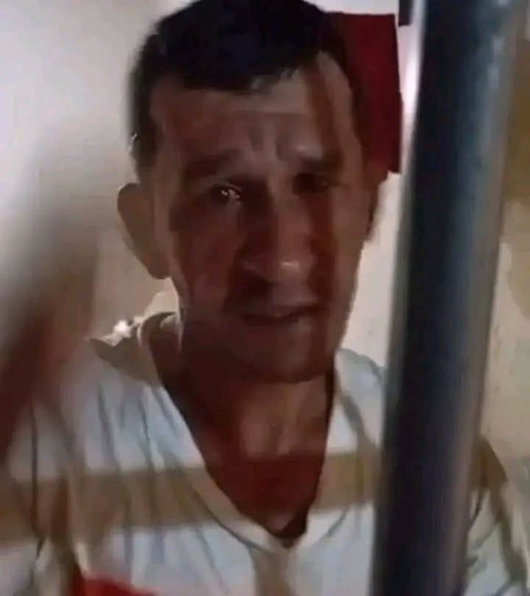 Luis Alberto Meza González de 38 años detenido por ser sospechoso de asesinar a su madre a puñaladas en Curuguaty.