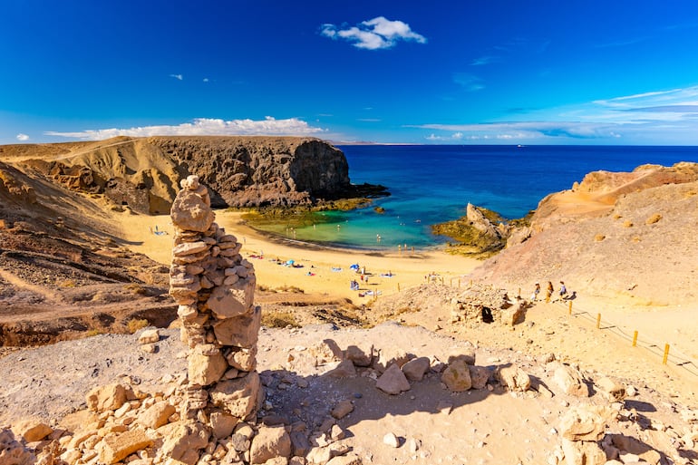 Playa de Papagayo, Lanzarote, Islas Canarias, España.