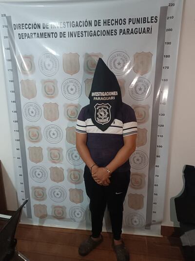 Carlos Román Leguizamón, detenido e involucrado en el asesinato de Alberto Mendoza en Carapeguá.