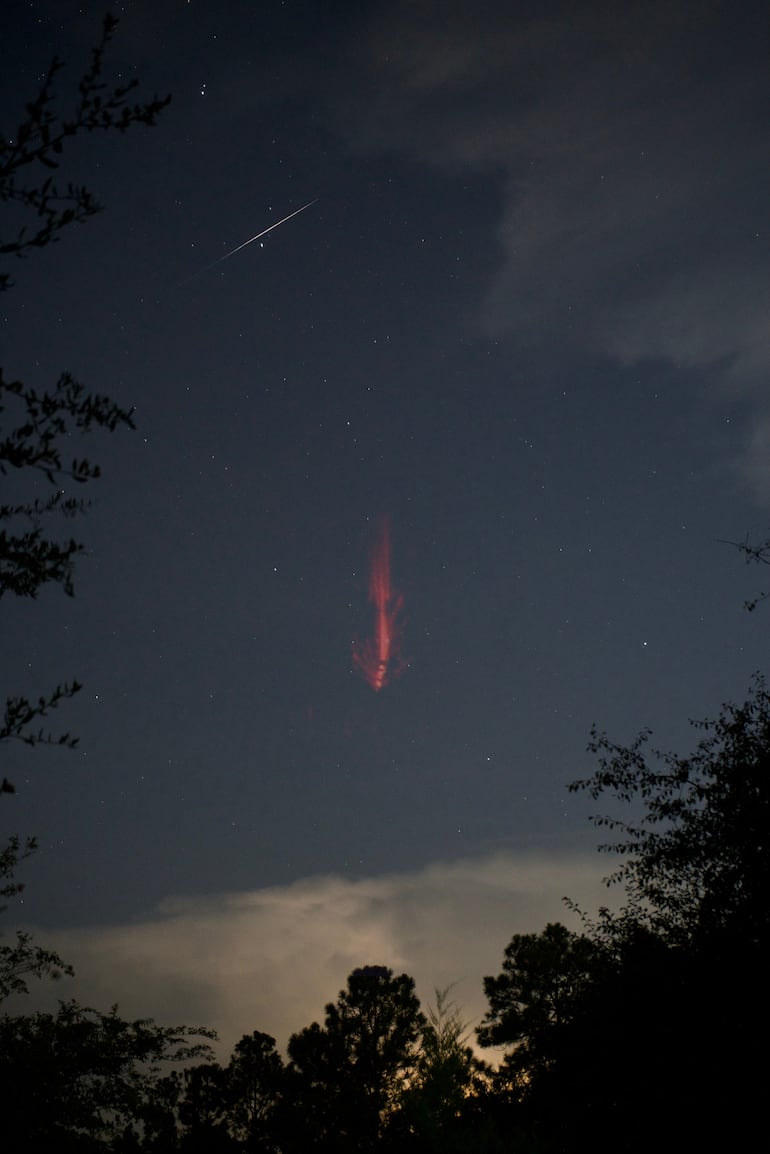 Red sprites o espectros rojos.